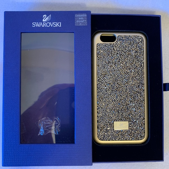 Swarovski iPhone 7 Jeweled Case Gold Crystals NWT only unsealed for photo - Picture 2 of 2